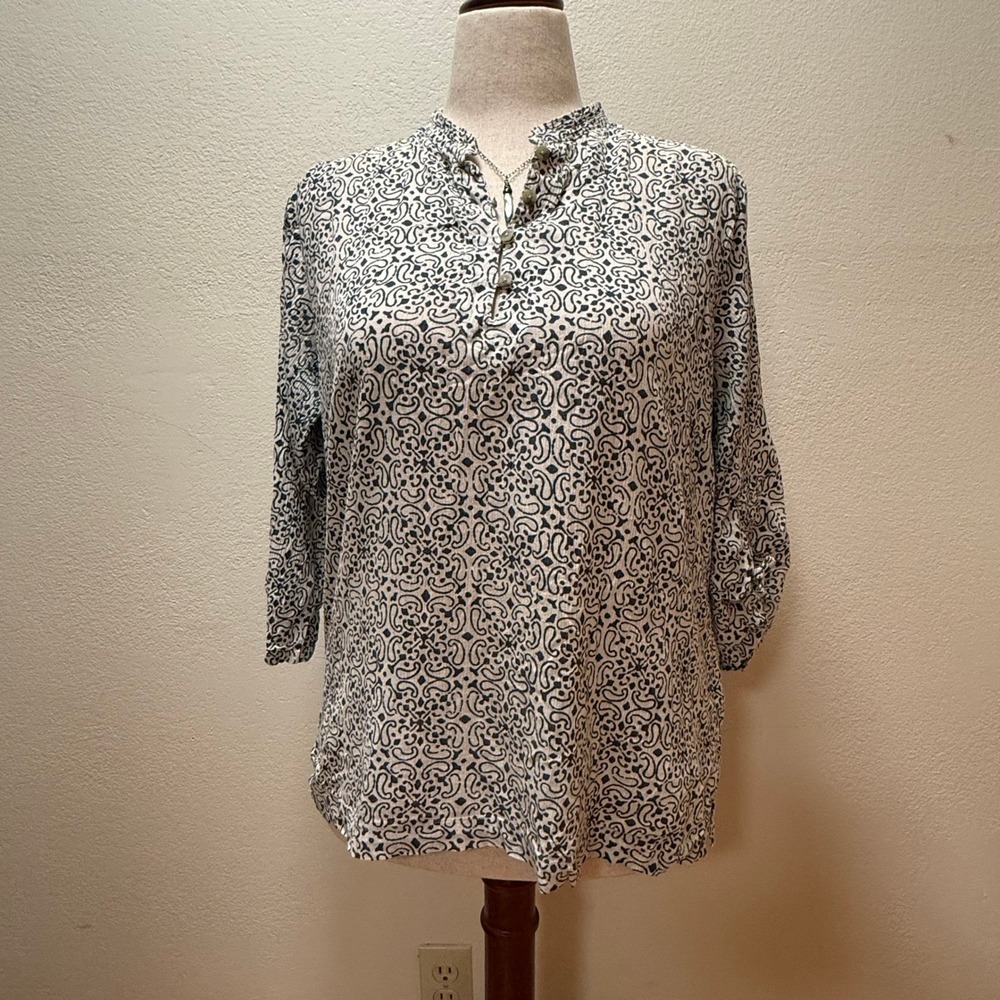 Columbia Printed 3/4 Sleeve Outdoor Hiking Gorpcore Blouse Top Women Size‎ XL
